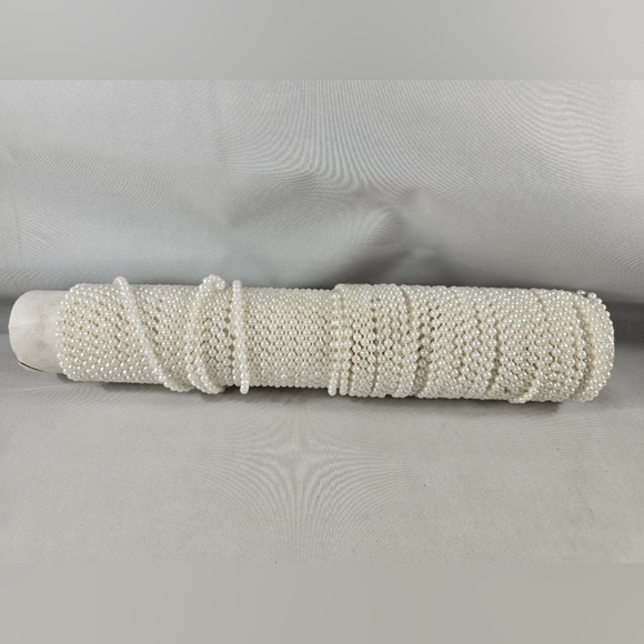 White Lace String Beads Craft Sewing Lot Flowers Floral - Picture 4 of 16